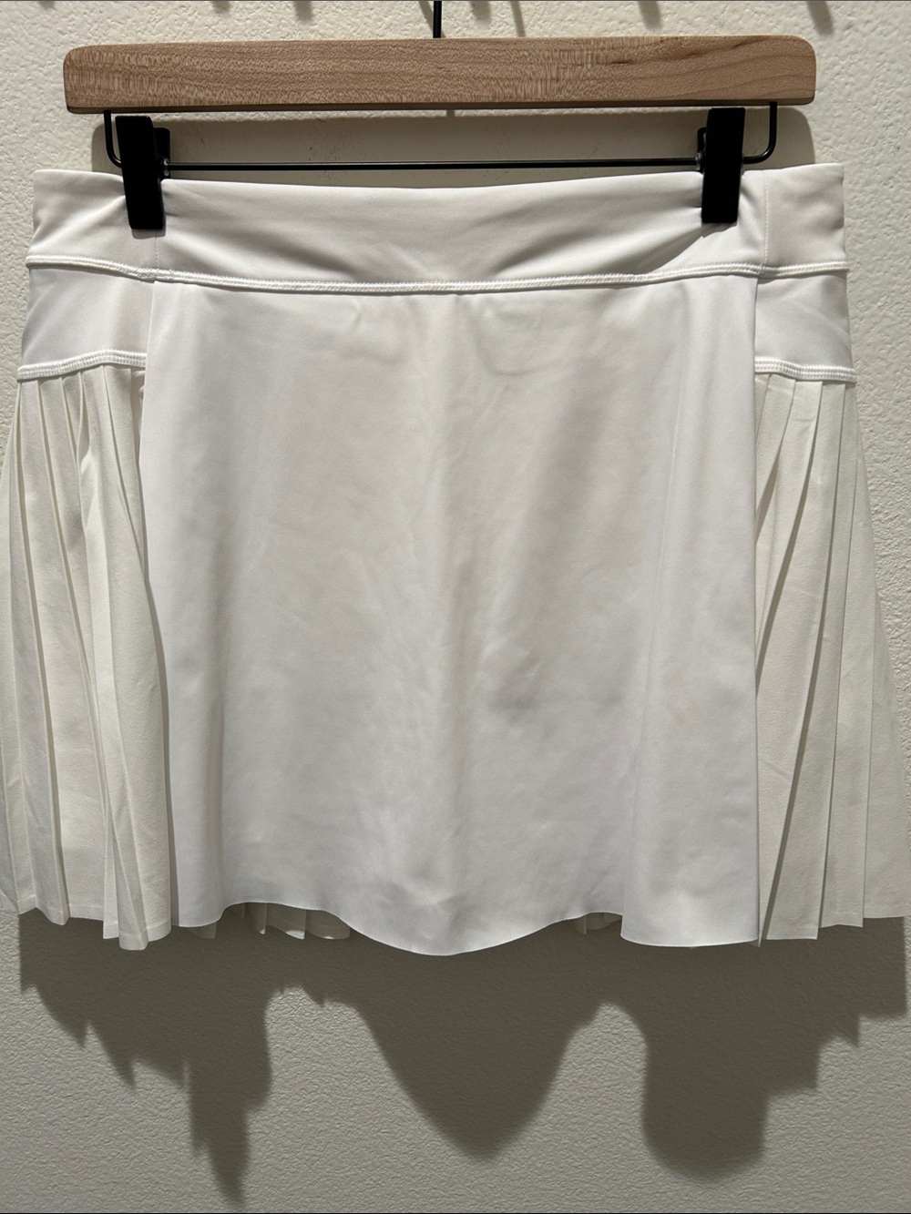 Athleta White Pleated-Panel Skorts
